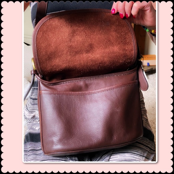 VINTAGE COACH FLETCHER MAHOGANY SADDLE BAG 4150 - Picture 8 of 15